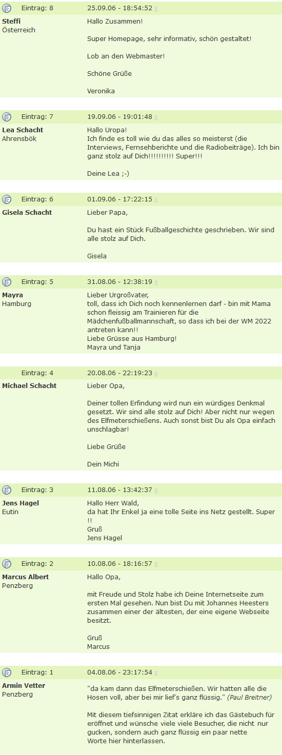 Karl Wald Gästebuch S1